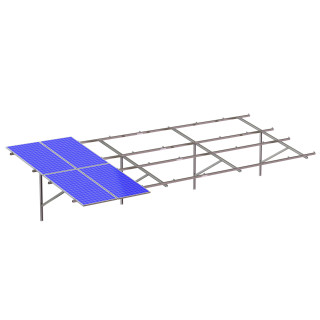 Single Post Steel Ground Solar Mounting Structure